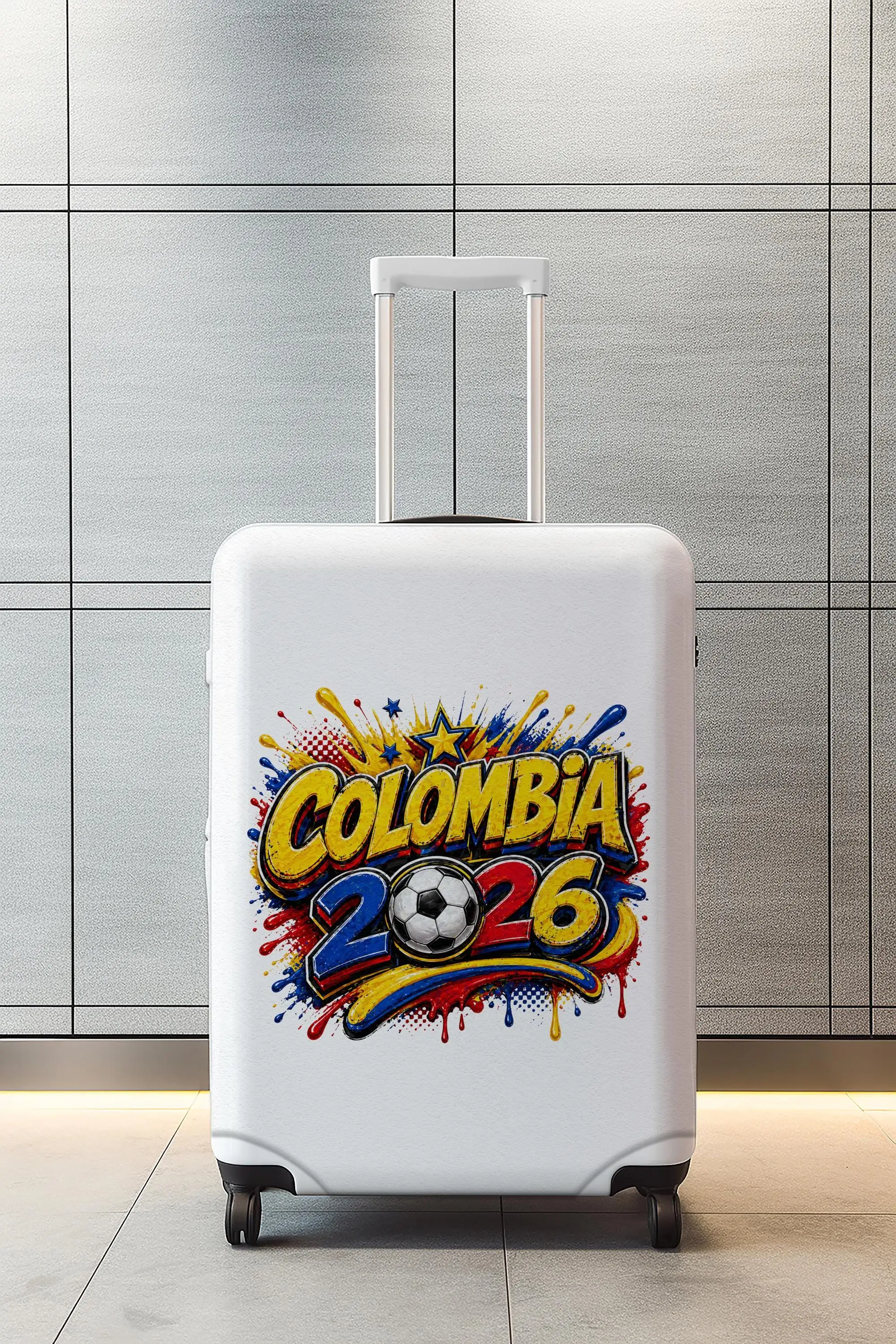 Kolumbien Fußball-Gepäckhülle, 2026 Fan-Kofferschutz, Sport-Reisehülle - 1