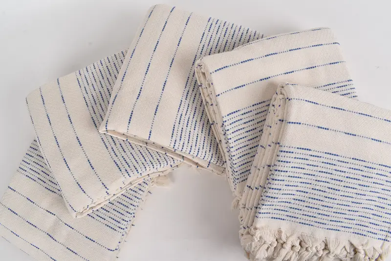 98x92 Cotton Striped Design Towel, First Wedding Anniversary Gift, Housewarming Gift, Bachelorette Gifts, Custom Blanket, Custom Beach Blanket - 4