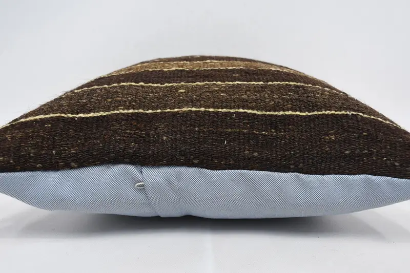 Muted Pillow Case, Retro Throw Cushion Cover, Cushion Case, 16x16 Brown Cushion Case, Interior Designer Pillow, Kilim Cushion Sham, Pillow for Sofa - 5