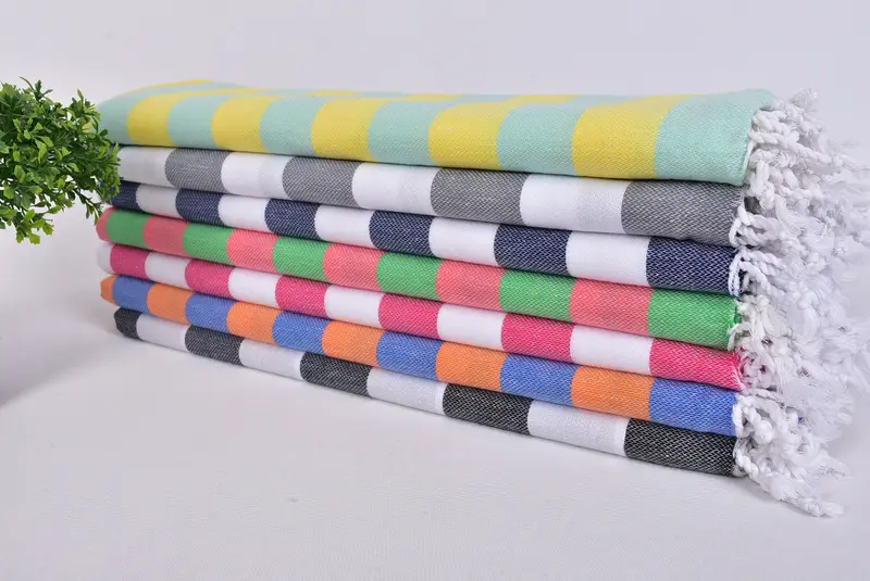 Lightweight Turkish towel, Best Wedding Gift, Personalised Gift, Gifts For Him, 70x40 Cotton Striped Towel, Personalized Turkish Towel, Gym Towel - 3