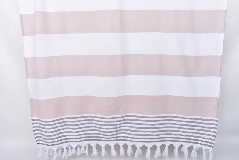 Large Turkish Towel, Organic Turkish towel, Quick-dry peshtemal, 68x36 Cotton Striped Terry Towel, Extra large Turkish bath towel, Bridesmaid Favors - 8