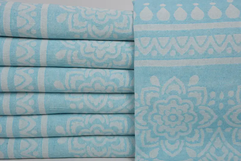 Bridal Party Gifts, Custom Beach Towel, 74x36 Cotton Floral Patterned Towel, Bachelorette Party Gifts Bridesmaids, Peshtemal Towel USA, Luxury towel - 2