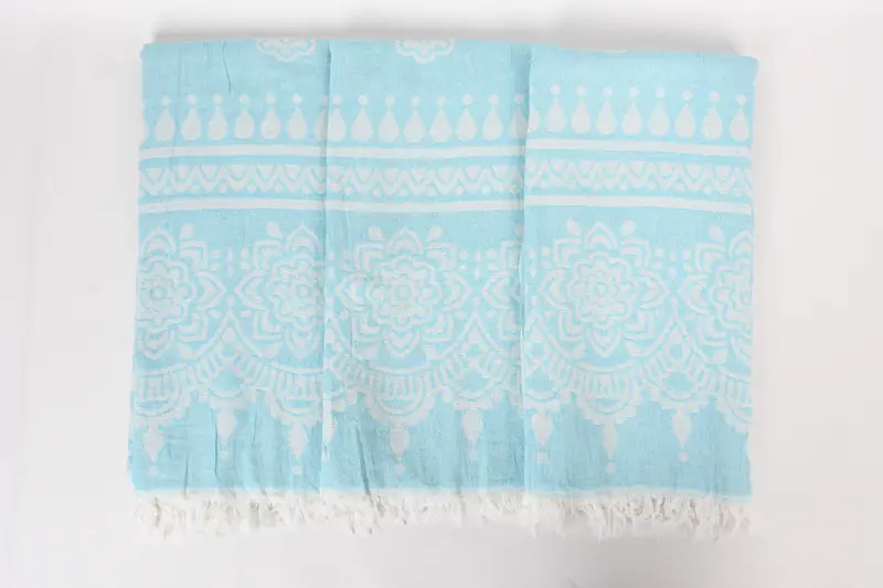 Bridal Party Gifts, Custom Beach Towel, 74x36 Cotton Floral Patterned Towel, Bachelorette Party Gifts Bridesmaids, Peshtemal Towel USA, Luxury towel - 8