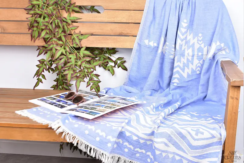 Bridal Shower Favors, Mother Of The Groom Gift, Organic Towel, Sand-free towel, Bridemaids Beach Towel, Gift For Him, 70x36 Cotton Plus Design Towel - 3