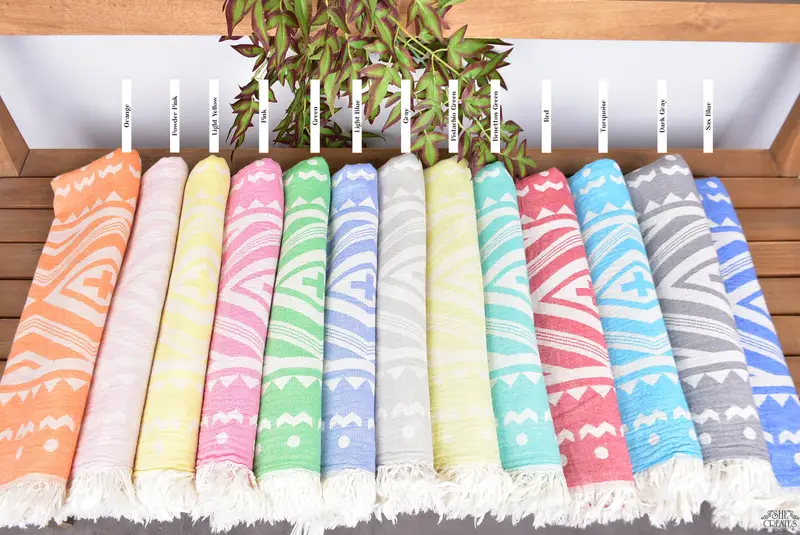 Bridal Shower Favors, Mother Of The Groom Gift, Organic Towel, Sand-free towel, Bridemaids Beach Towel, Gift For Him, 70x36 Cotton Plus Design Towel - 2