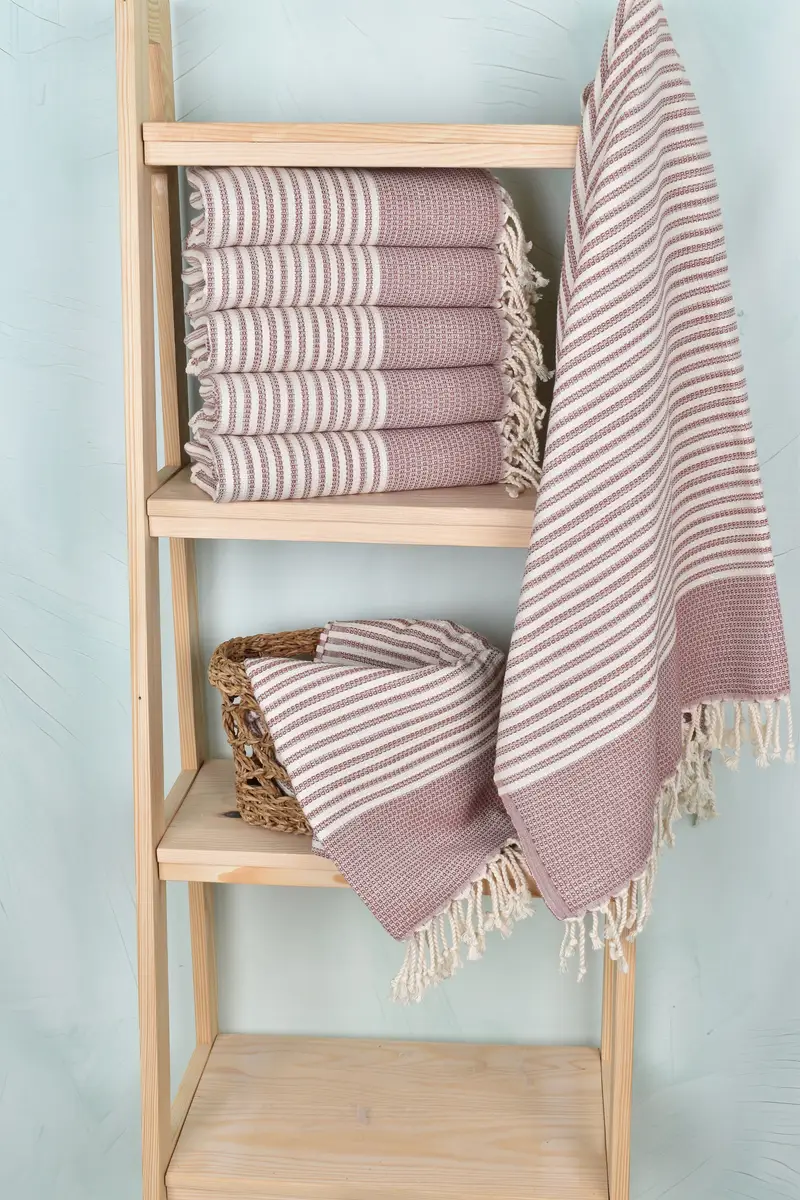 68x40 Cotton Striped Towel, Turkish beach towel, Bachelorette Party Gifts, Towel With Name, Peshtemal, Turkish bath towel, Beach Theme Wedding Gift - 3