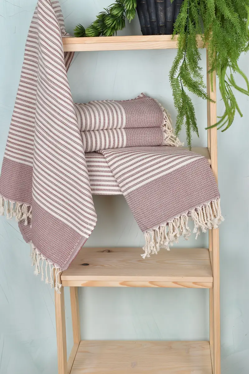68x40 Cotton Striped Towel, Turkish beach towel, Bachelorette Party Gifts, Towel With Name, Peshtemal, Turkish bath towel, Beach Theme Wedding Gift - 6