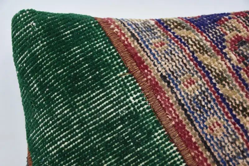 12x12 Green Cushion Case, Pillow for Sofa, Turkish Pillow, Vintage Pillow, Cushion Cover, Bright Pillow Case, Traditional Pillow Sham - 2