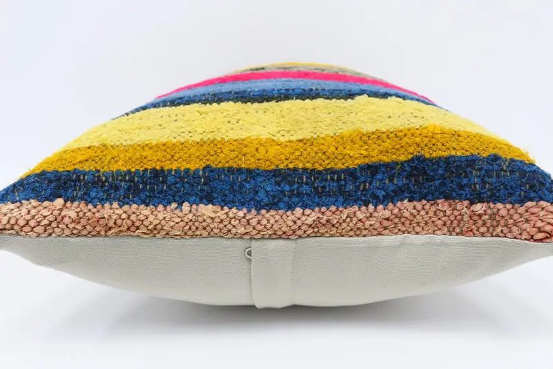 Pillow Cover, Outdoor Bolster Pillow, Kilim Cushion Sham, Boho Pillow Sham Cover, 16x24 Yellow Pillow, Armchair Pillow Case, Gift Pillow - 5