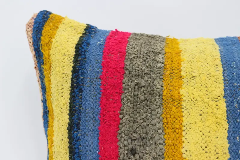 Pillow Cover, Outdoor Bolster Pillow, Kilim Cushion Sham, Boho Pillow Sham Cover, 16x24 Yellow Pillow, Armchair Pillow Case, Gift Pillow - 2
