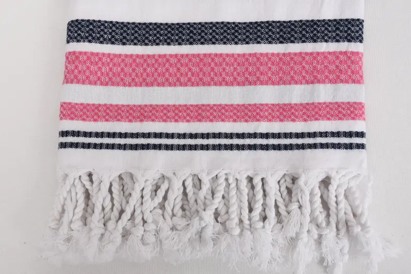 Embroidery Towels, Custom Towel Beach, Summer Gift, Best Wedding Gift, Lightweight towel, Quick-dry peshtemal, 70x40 Cotton Striped Towel - 3