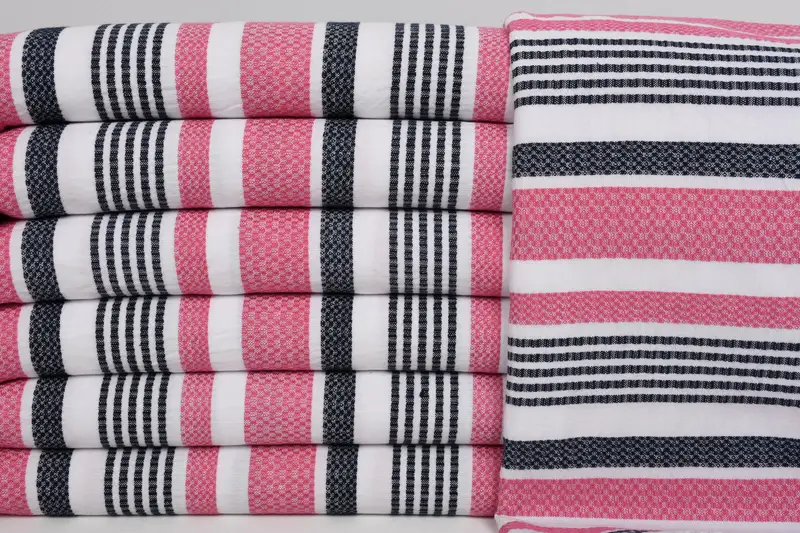 Embroidery Towels, Custom Towel Beach, Summer Gift, Best Wedding Gift, Lightweight towel, Quick-dry peshtemal, 70x40 Cotton Striped Towel - 1