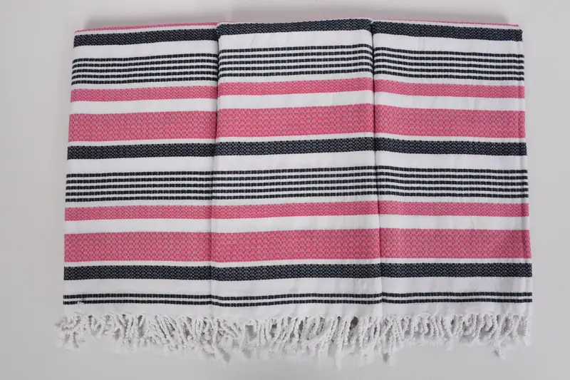 Embroidery Towels, Custom Towel Beach, Summer Gift, Best Wedding Gift, Lightweight towel, Quick-dry peshtemal, 70x40 Cotton Striped Towel - 7