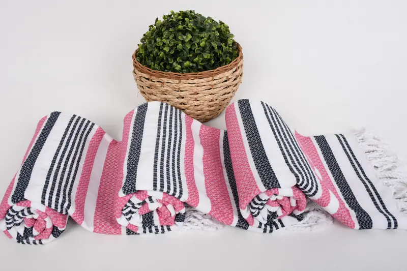 Embroidery Towels, Custom Towel Beach, Summer Gift, Best Wedding Gift, Lightweight towel, Quick-dry peshtemal, 70x40 Cotton Striped Towel - 8