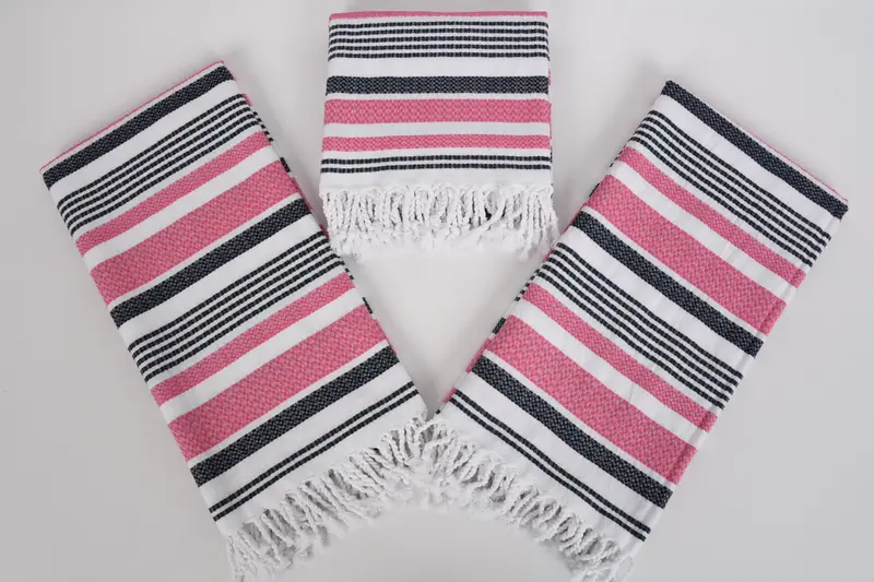 Embroidery Towels, Custom Towel Beach, Summer Gift, Best Wedding Gift, Lightweight towel, Quick-dry peshtemal, 70x40 Cotton Striped Towel - 6