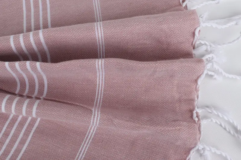 Organic towel, Spa Towel, Cotton towel, Yoga Towel, Fringed Turkish towel for poolside, 70x40 Cotton Striped Towel, Absorbent towel, Bathroom Towel - 8
