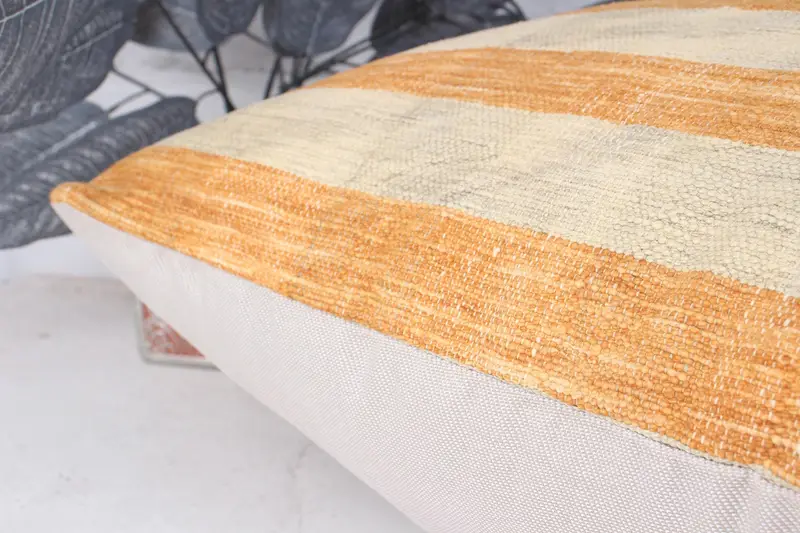 Luxury Cushion, Cushion Case, Vintage Pillow, Bright Pillow Sham, Floor Cushion, 18x18 Beige Cushion Cover, Boho Pillow, Ethnical Kilim Rug Pillow - 7