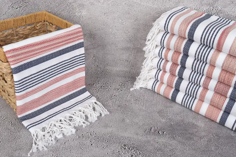 70x40 Cotton Striped Towel, Personalized Wedding Gift, Handmade Gift, Personalized Turkish Towel, Beach Towel Gift, Best Friend Wedding Gift - 3