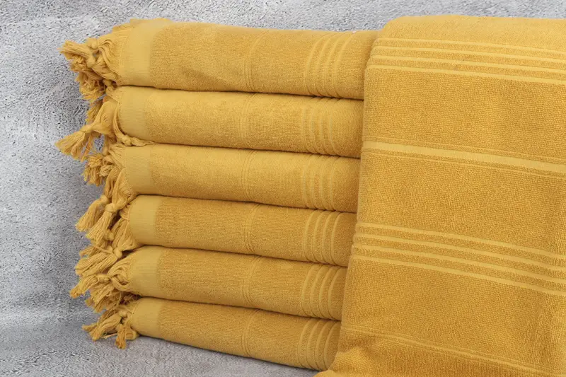 Absorbent towel, Scarf Towel, 70x36 Cotton Striped Terry Towel, Luxury towel, Embroidered Towel, Turkish Towel Beach Towel, Best Friend Gift Ideas - 1