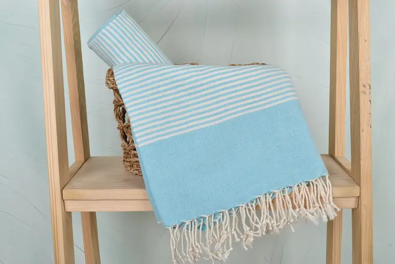 70x40 Cotton Striped Towel, Quick-dry peshtemal, Personalized Gifts, Wedding Gifts Towel, Organic Towel, Oversized Beach Towel, Unique Gift - 4