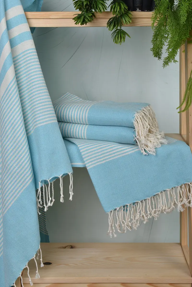 70x40 Cotton Striped Towel, Quick-dry peshtemal, Personalized Gifts, Wedding Gifts Towel, Organic Towel, Oversized Beach Towel, Unique Gift - 6