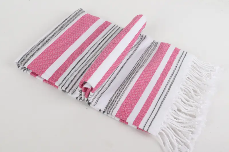 Bio -Handtuch, 70x36 Baumwollstreifenhandtuch, Peshtemal Handtuch, Reisehandtuch, handgefertigtes türkisches Hammam -Handtuch, personalisiertes Strandtuch, Angestellte Geschenke - 6
