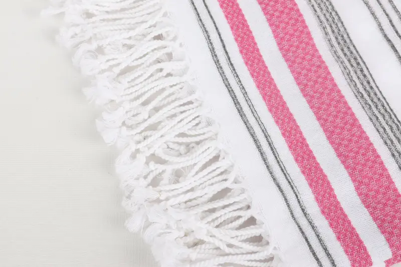 Bio -Handtuch, 70x36 Baumwollstreifenhandtuch, Peshtemal Handtuch, Reisehandtuch, handgefertigtes türkisches Hammam -Handtuch, personalisiertes Strandtuch, Angestellte Geschenke - 7