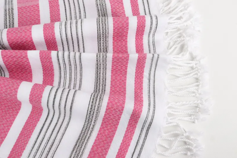 Bio -Handtuch, 70x36 Baumwollstreifenhandtuch, Peshtemal Handtuch, Reisehandtuch, handgefertigtes türkisches Hammam -Handtuch, personalisiertes Strandtuch, Angestellte Geschenke - 8
