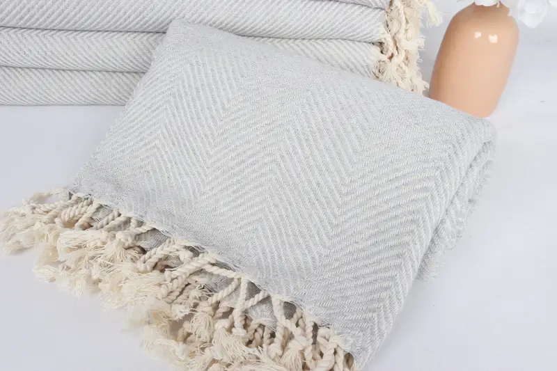 Gift For Coworker, 70x40 Cotton Herringbone Towel, Beach Towel Bulk, Custom Name Towel, Custom Gift, Spa Towel, Organic Turkish towel, Gift For Her - 4