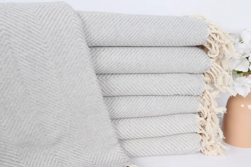 Gift For Coworker, 70x40 Cotton Herringbone Towel, Beach Towel Bulk, Custom Name Towel, Custom Gift, Spa Towel, Organic Turkish towel, Gift For Her - 1