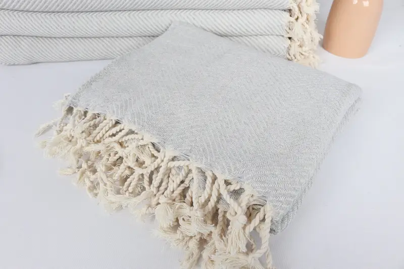 Gift For Coworker, 70x40 Cotton Herringbone Towel, Beach Towel Bulk, Custom Name Towel, Custom Gift, Spa Towel, Organic Turkish towel, Gift For Her - 5