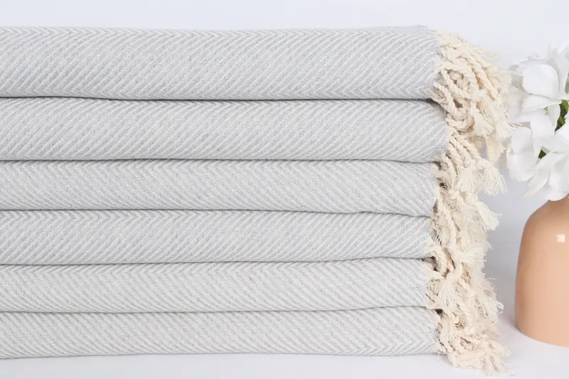 Gift For Coworker, 70x40 Cotton Herringbone Towel, Beach Towel Bulk, Custom Name Towel, Custom Gift, Spa Towel, Organic Turkish towel, Gift For Her - 3
