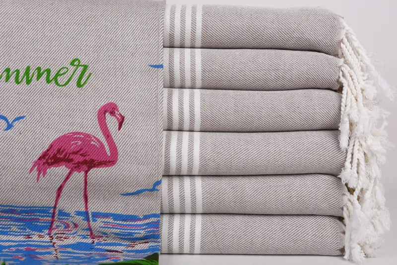 Toalla orgánica, toalla a rayas con estampado de verano de 70x40, toalla de playa personalizada, regalos personalizados, regalo del día de San Valentín, regalo de dama de honor personalizado