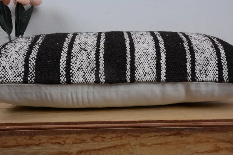 12x24 Beige Cushion Case, Pillow Case, Handmade Pillow Cover, Kilim Pillow, Gift Pillow, Kilim Pillow Cover, Luxury Pillow Cover, Boho Chic Cushion - 5