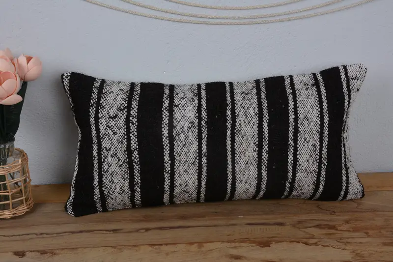 12x24 Beige Cushion Case, Pillow Case, Handmade Pillow Cover, Kilim Pillow, Gift Pillow, Kilim Pillow Cover, Luxury Pillow Cover, Boho Chic Cushion - 2