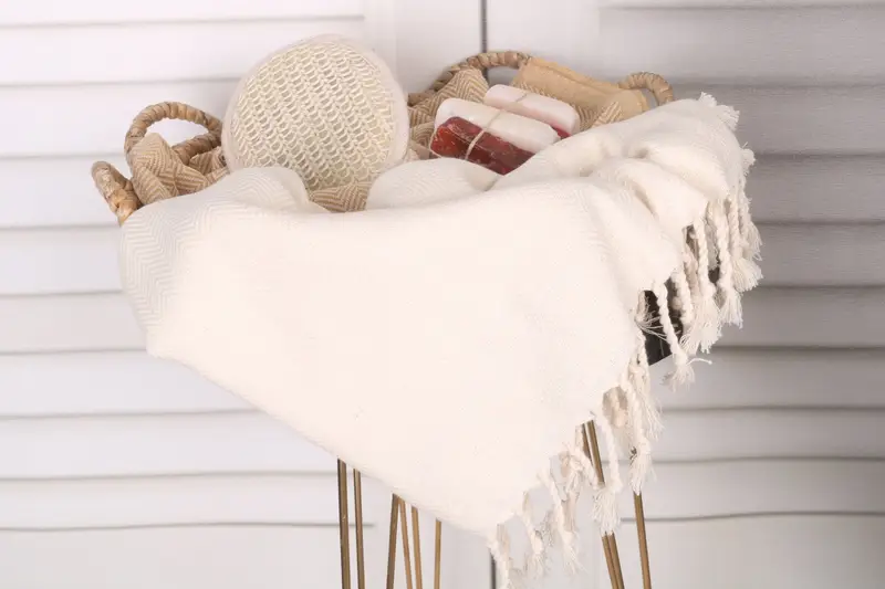 Turkish Towel USA, Christmas Gift, Luxury towel, Personalized Wedding Gift, Fringed Turkish peshtemal beach towel USA, 70x36 Cotton Zig zag Towel - 3