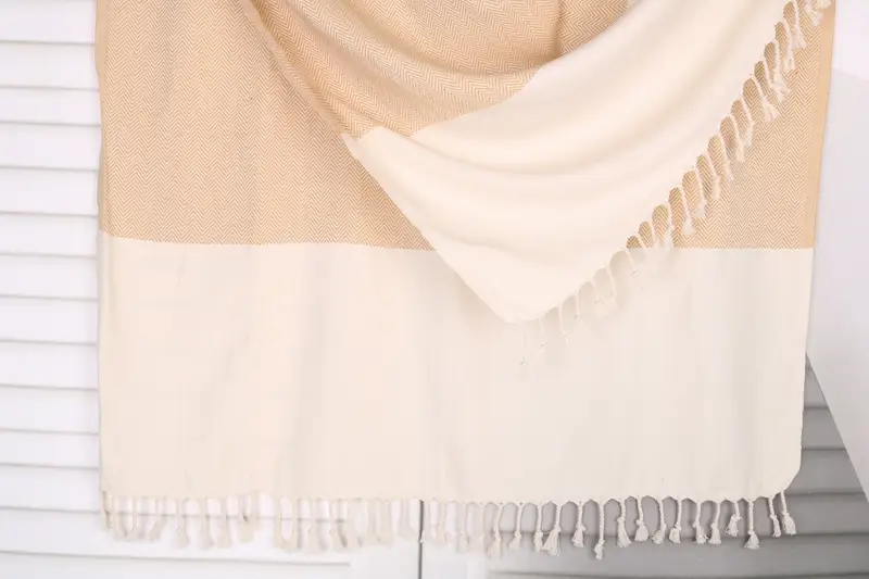 Turkish Towel USA, Christmas Gift, Luxury towel, Personalized Wedding Gift, Fringed Turkish peshtemal beach towel USA, 70x36 Cotton Zig zag Towel - 1