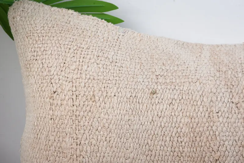 12x20 Beige Cushion Cover, Kilim Cushion Sham, Turkish Kilim Pillow, Handmade Kilim Cushion, Bohemian Cushion Pillow, Pillow Cover - 2