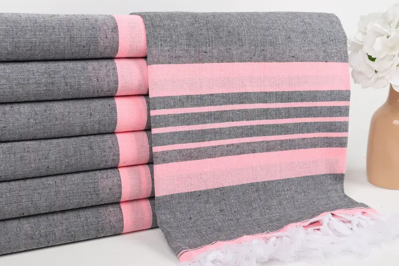 70x40 Cotton Striped Towel, Summer Towel, Bridesmaid Gifts, Gift For Bride, Spa Gift Towel, Personalized Bridesmaid Gift, Monogram Beach Towel - 2