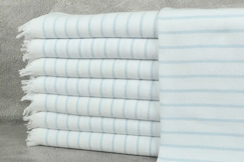 Personalized Kitchen Towel, Summer Gift, Bridesmaid Gifts, Bachelor Bachelorette Party Favors, 40x24 Cotton Striped Towel, Personalized Hand Towel - 1