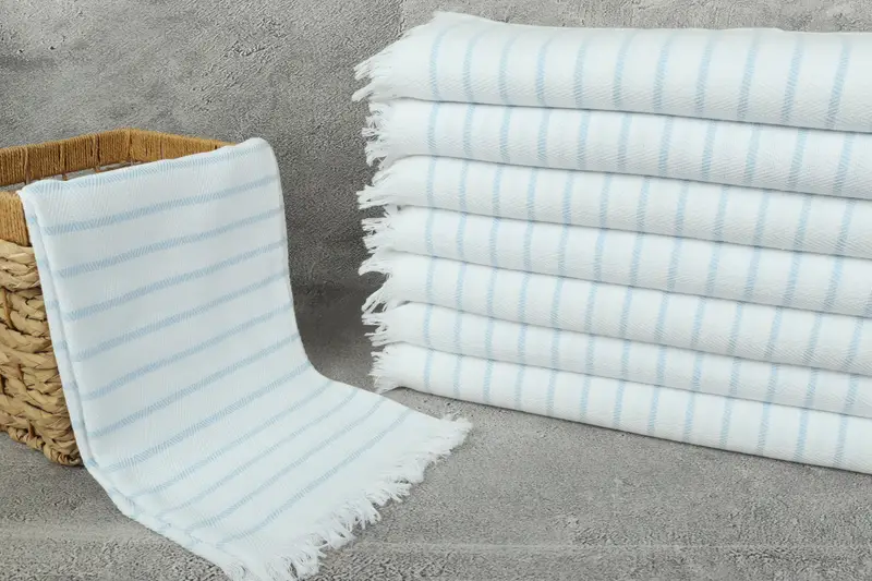 Personalized Kitchen Towel, Summer Gift, Bridesmaid Gifts, Bachelor Bachelorette Party Favors, 40x24 Cotton Striped Towel, Personalized Hand Towel - 3