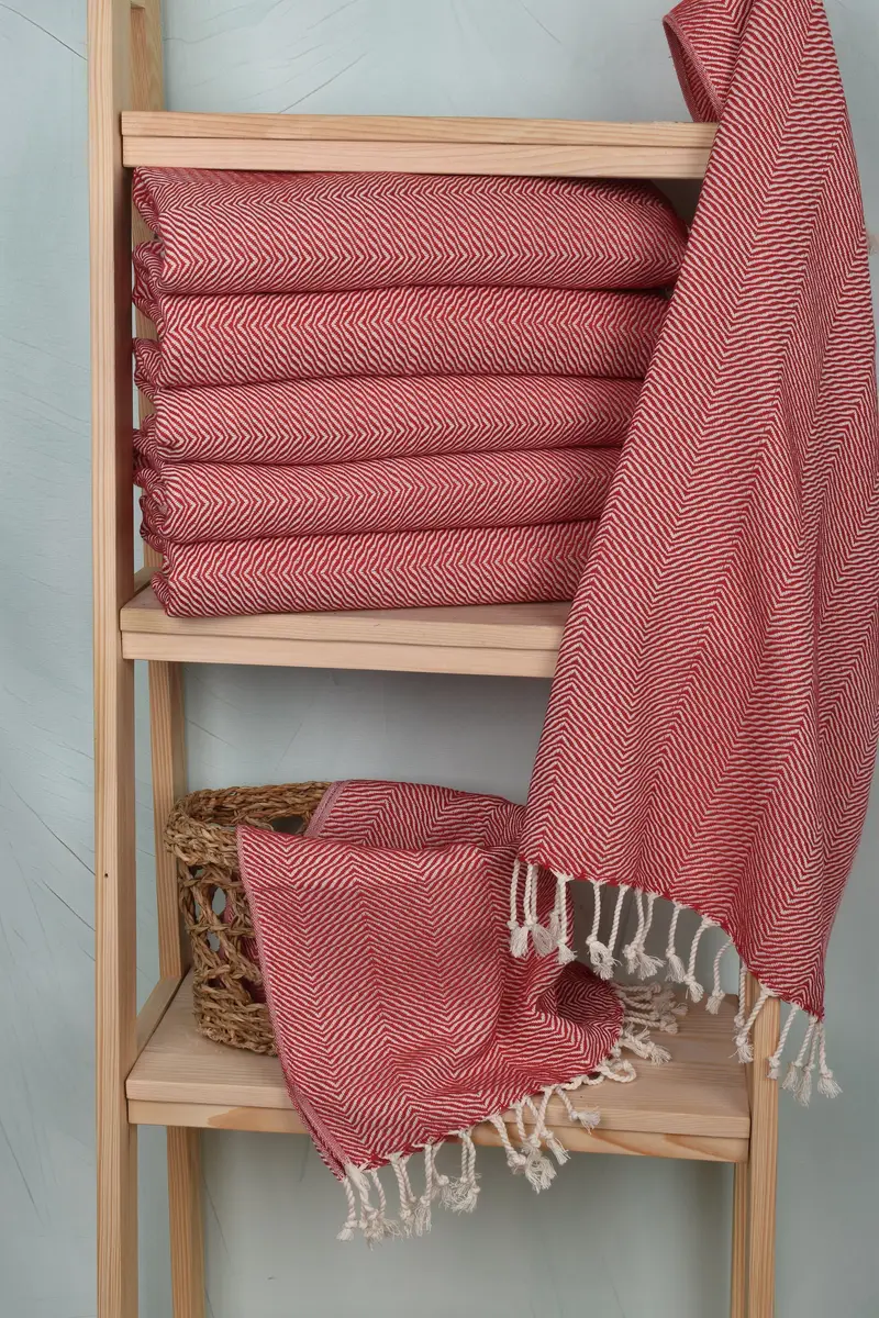 Monogrammed Hand Towel, Personalize Gift, 40x20 Cotton Chevron Towel, Gifts For Him, Towel With Name, Turkish Tea Towel, Personalized Kitchen Towel - 3