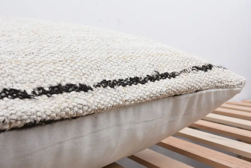 Cushion Cover, Turkish Kilim Pillow, Pillow for Sofa, 24x24 White Cushion, Ethnic Cushion Cover, Throw Kilim Pillow, Knitted Cushion Cover - 7