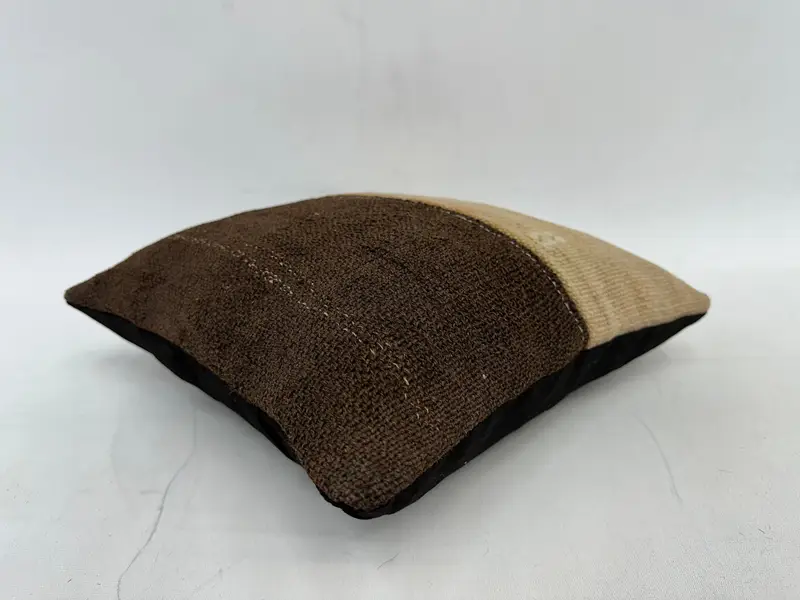 Vintage Kilim Throw Pillow, 14x14 Beige Cushion Cover, Throw Kilim Pillow, Pillow Case, Home Decor Pillow, Bed Cushion Cover - 6