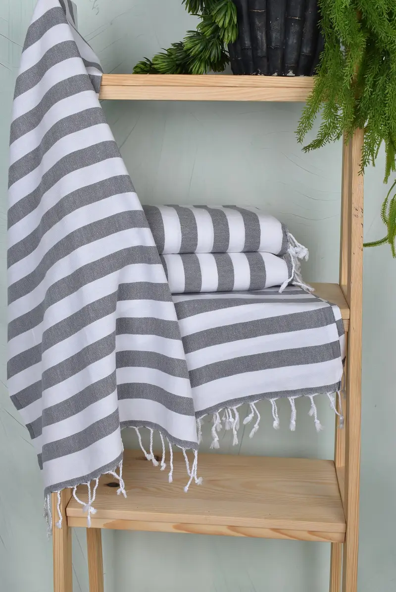 Wedding Gift, Personalized Hand Towel, Monogram Towels, 44x20 Cotton Striped Towel, Spa Towel, Monogrammed Hand Towel, Merry Christmas Gifts - 6