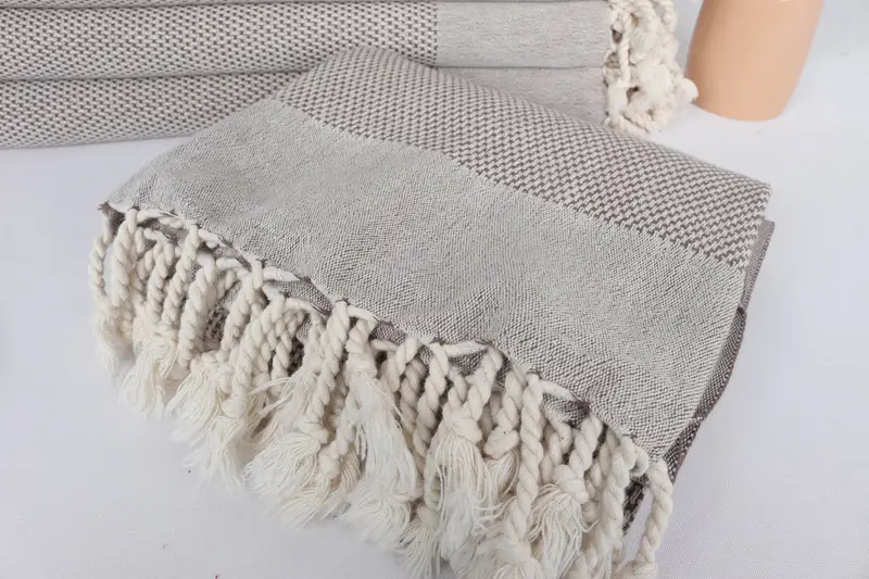 Gift For Boyfriend, 70x40 Cotton Geometric Towel, Bachelor Party Favors, Lightweight Turkish towel, Bridal Shower Gift, Handmade Gift, Gym Towel - 5