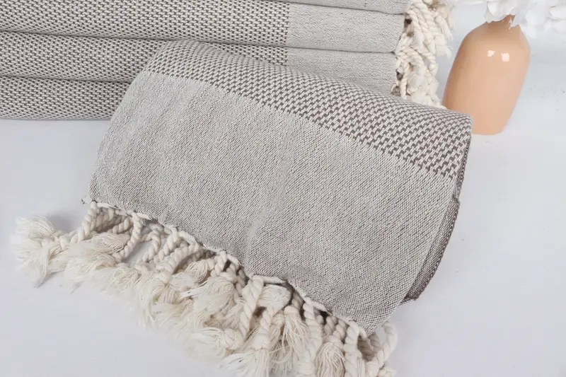 Gift For Boyfriend, 70x40 Cotton Geometric Towel, Bachelor Party Favors, Lightweight Turkish towel, Bridal Shower Gift, Handmade Gift, Gym Towel - 4