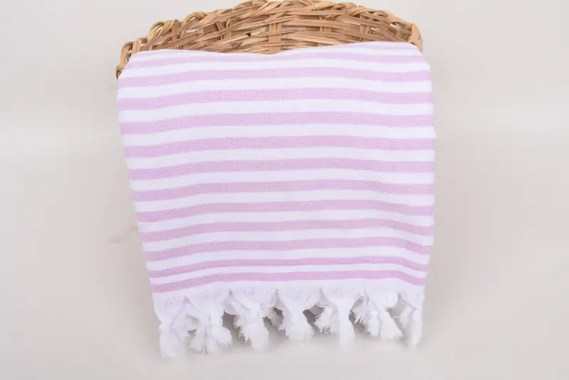 Absorbent towel, Wedding Favors, Turkish Towel Personalized, Turkish Towel Set, Organic towel, 70x36 Cotton Terry Striped Towel, Bathroom Towel - 5