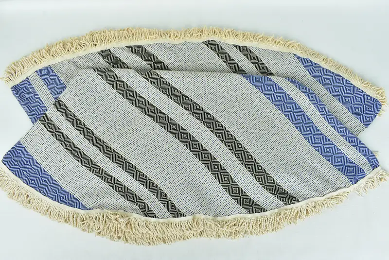 Turkish Towel Set, Embroidered Towel, Bachelorette Beach Towel, 64x64 Cotton Round Diamond Towel, Bachelor Gift, Wedding Gift, Turkish Towel Beach - 2