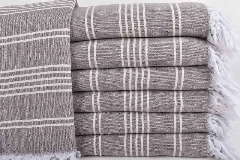 Decorative Blanket, 96x70 Cotton Striped Towel, Custom Wedding Gifts, Wedding For Favor, Decorative Bedspread, Throw Blanket, Turkish Blanket Throw - 2